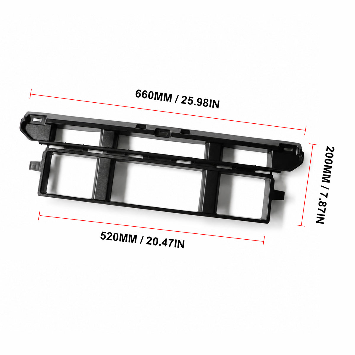 Front Bumper Cover Grille for 2024-2025 Ford F-150 – Lower Center Mesh Grille Guard (Not for Lightning/Raptor)