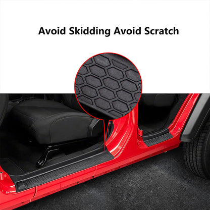 ETL INDUSTRIES Door Sill Guards Kit, Door Entry Protector Replacement Accessories Compatible with 2018-2024 Jeep Wrangler JL JLU Gladiator JT 4 Door