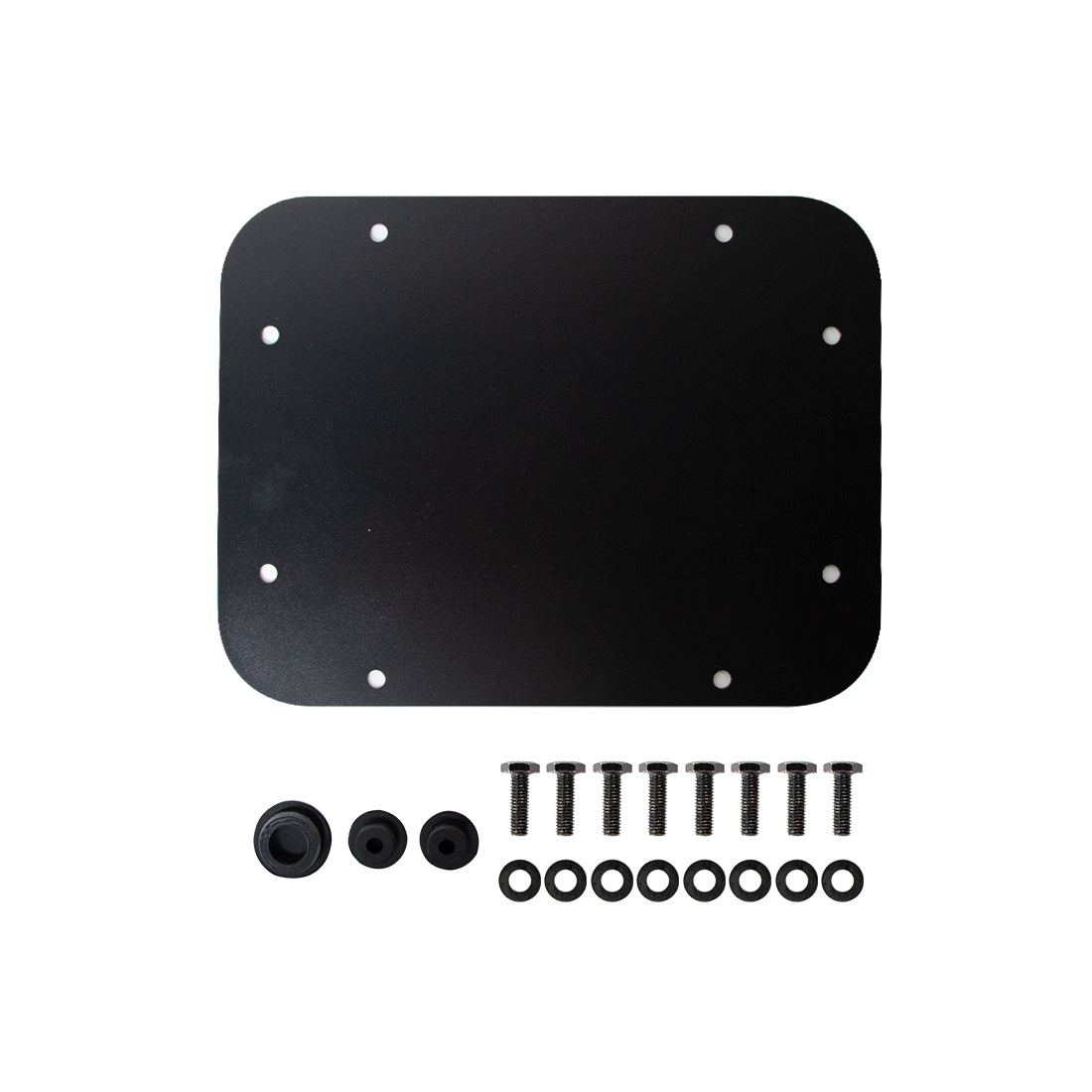 ETL INDUSTRIES Aluminum Spare Tire Carrier Delete Filler Plate Flat Tailgate Vent Cover & Tailgate Frame Rubber Plug with Bolts Fits 2007-2017 for Jeep Wrangler JK & JKU