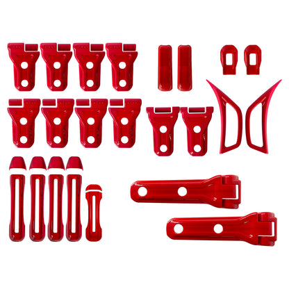 ETL INDUSTRIES 22PCS Purple Exterior Trim Kit for Jeep JL 2018-2025 – Full Set Door Hinge & Handle Covers
