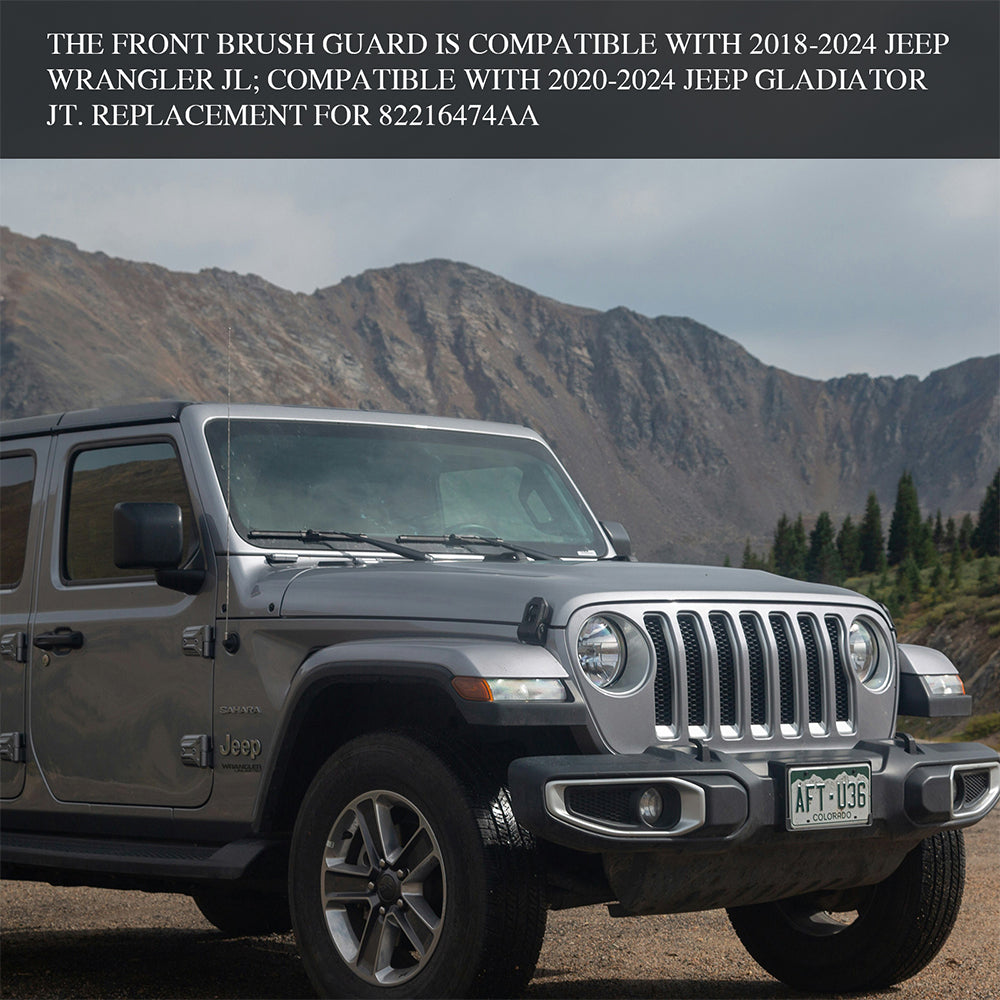 ETL INDUSTRIES Brush Guard for Jeep JL/JT 2018+ – Steel Grille Guard, Factory Steel Bumper Only