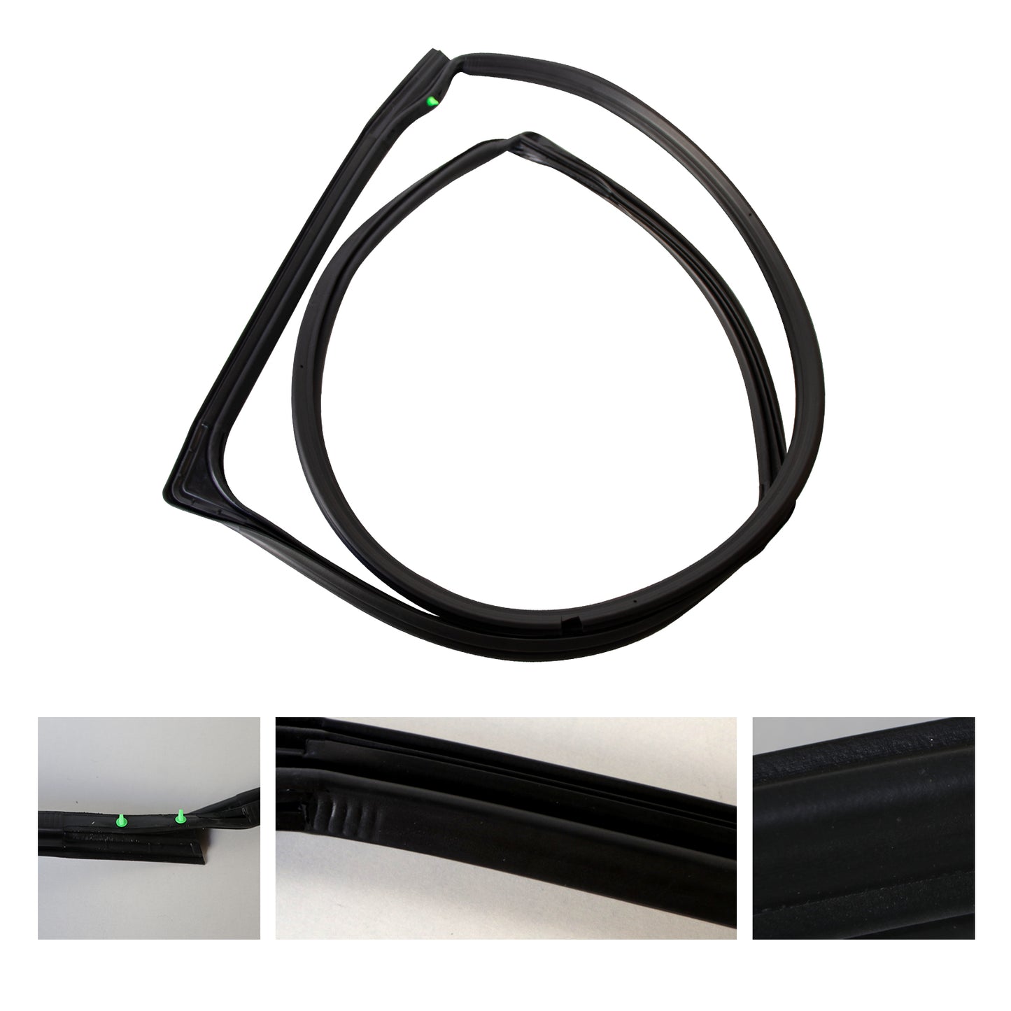 ETL INDUSTRIES 2PCS Left Driver and Right Passenger Side Door Felt Gasket Trim Seal Weather Strip Kit Fits 2007-2018 for Jeep Wrangler JK Door Seal Replaces 55395274AW 55395275AW 12303.21 12303.22