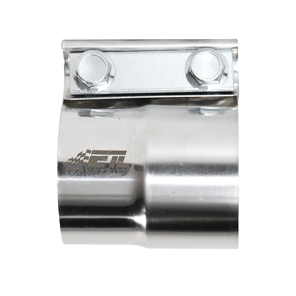 ETL INDUSTRIES 2.5 Inch Exhaust Clamp, Lap Joint Band Clamp 304 Stainless Steel, 2 Pcs