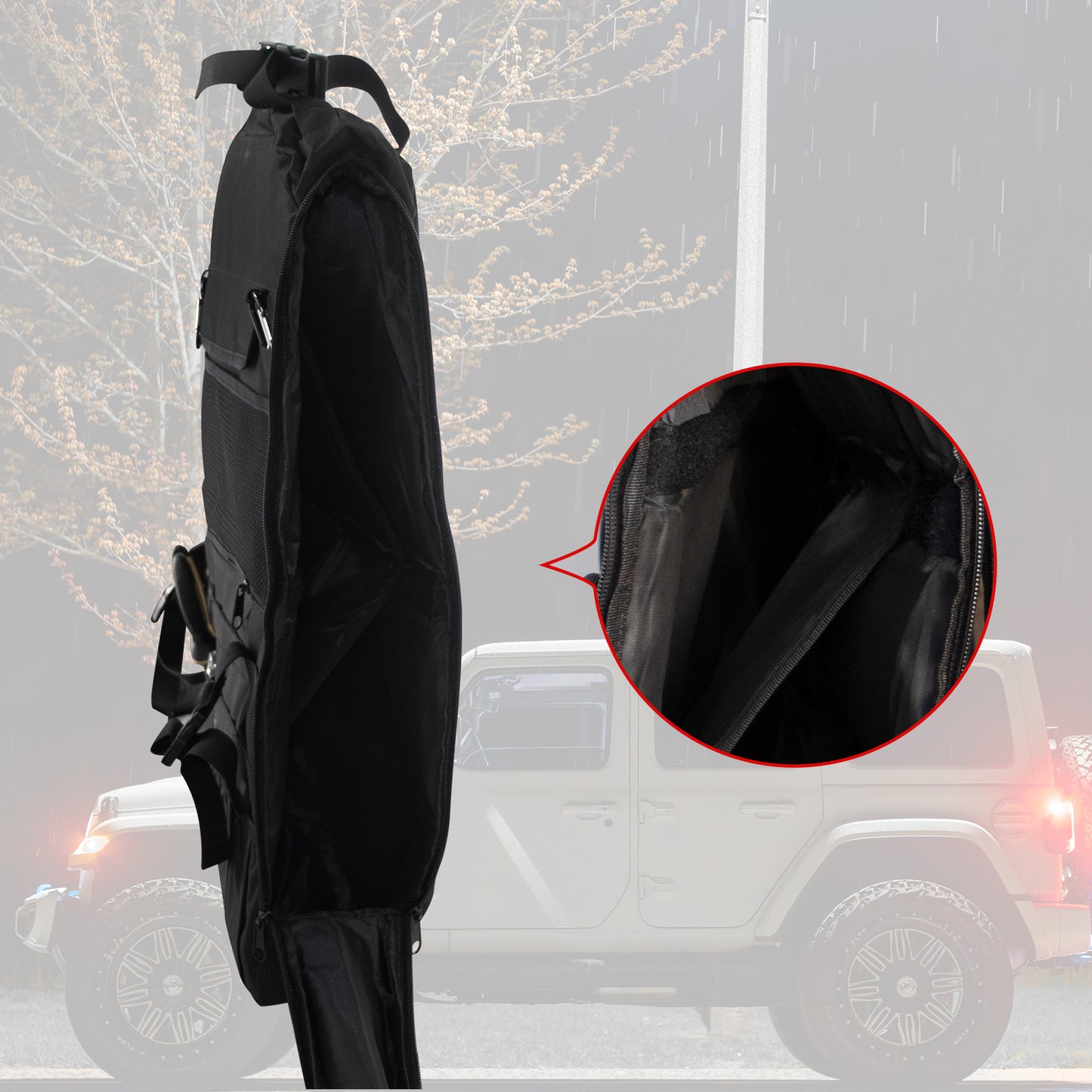 ETL INDUSTRIES Roll Bar Storage Bag for 1997-2024 Jeep Wrangler JK JL TJ LJ 4-Door, Multi-Pocket Cargo Cage Organizer