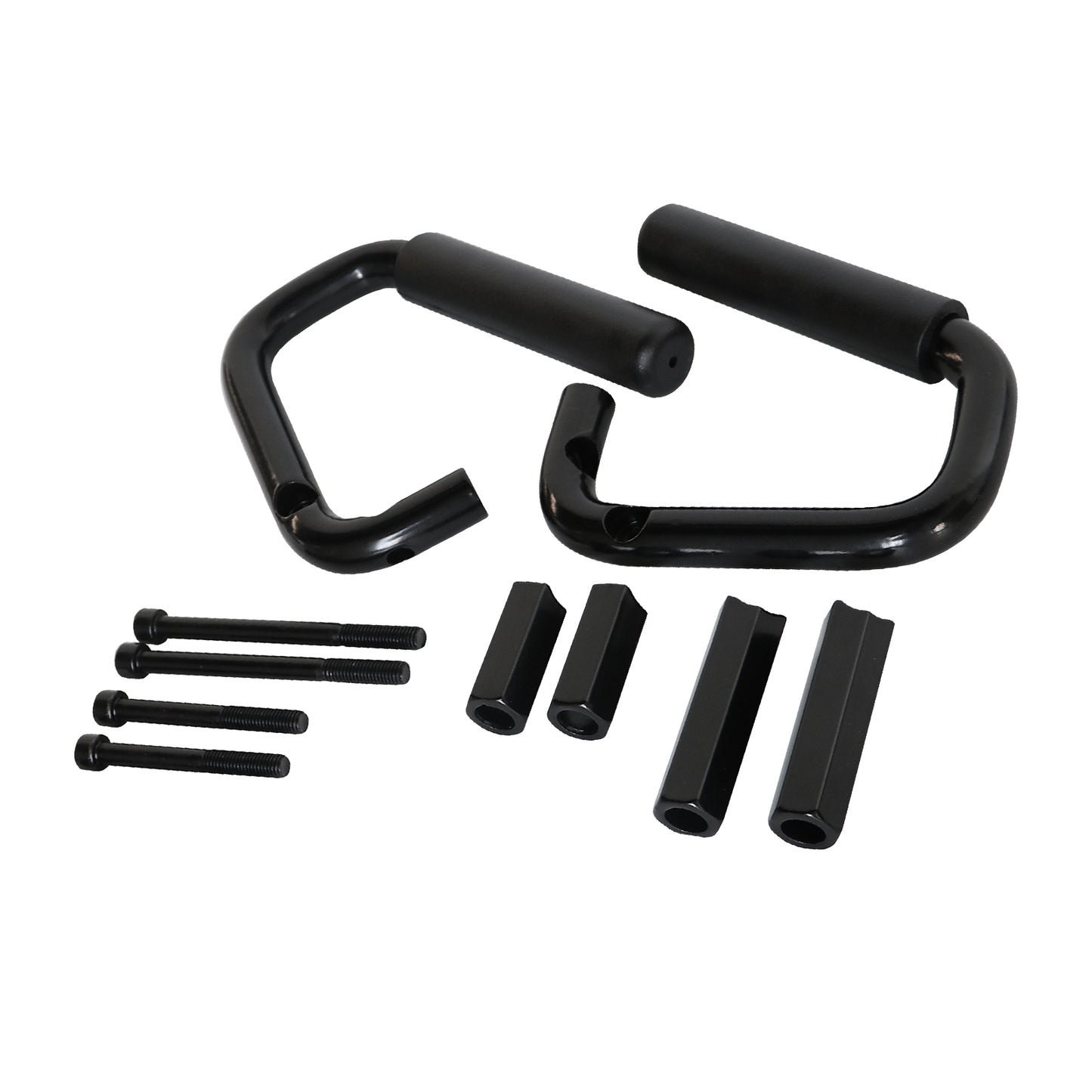 ETL INDUSTRIES Front Black Solid Steel Handles Grab Bars for 2007-2018 Jeep Wrangler JK Grab Handles Metal 2/4 Door