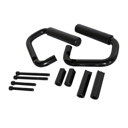 ETL INDUSTRIES Front Black Solid Steel Handles Grab Bars for 2007-2018 Jeep Wrangler JK Grab Handles Metal 2/4 Door