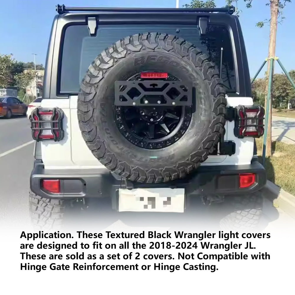 ETL INDUSTRIES Tail Light Lamp Guards Cover for Jeep Wrangler JL 2018-2021 – Black Nylon Rear Taillight Protectors (2Pcs)