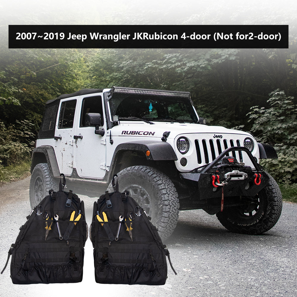 ETL INDUSTRIES Roll Bar Storage Bag Multi-Pocket Organizer for 1997-2024 Jeep Wrangler JK JL TJ LJ 4-Door