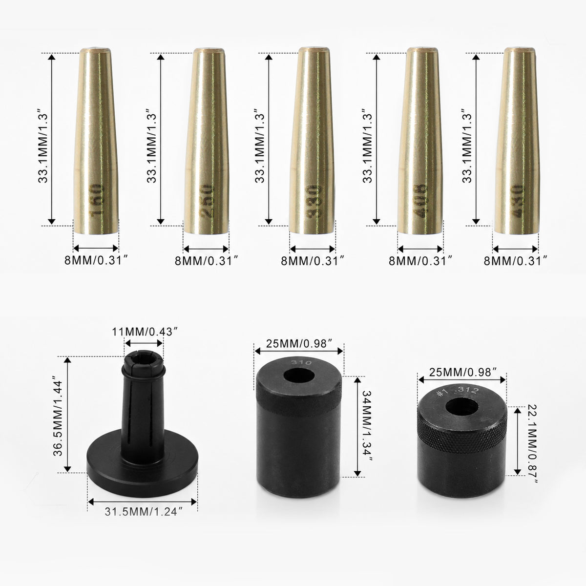 Injector Seal Installer Kit for Ford GM Subaru Engines – 8Pcs Precision Tool Set (34720)