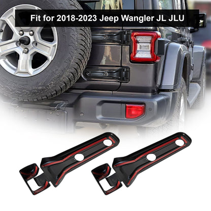 ETL INDUSTRIES Tailgate Hinge Cover Rear Door Trim Spare Tire Bracket Decoration for 2018-2023 Jeep Wrangler JL JLU Sports Freedom Sahara Rubicon 2-Door/4-Door
