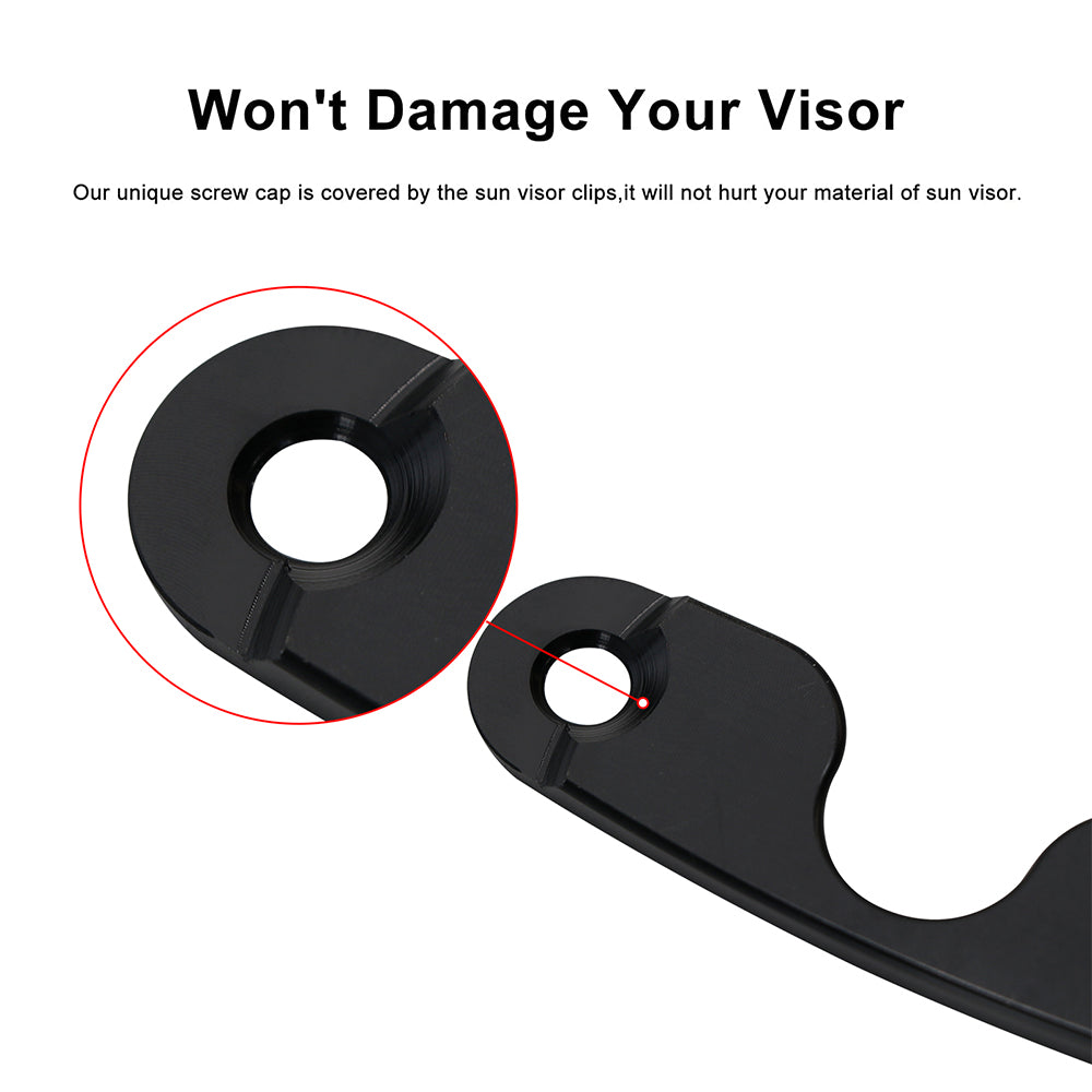 ETL INDUSTRIES Wrangler Sun Visor Replacement Repair Kit Aluminum Alloy Visor Mounting Clips for Jeep Wrangler JK JKU JL JLU Gladiator JT