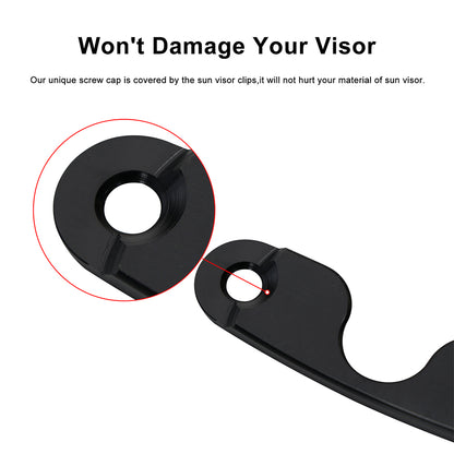 ETL INDUSTRIES Wrangler Sun Visor Replacement Repair Kit Aluminum Alloy Visor Mounting Clips for Jeep Wrangler JK JKU JL JLU Gladiator JT
