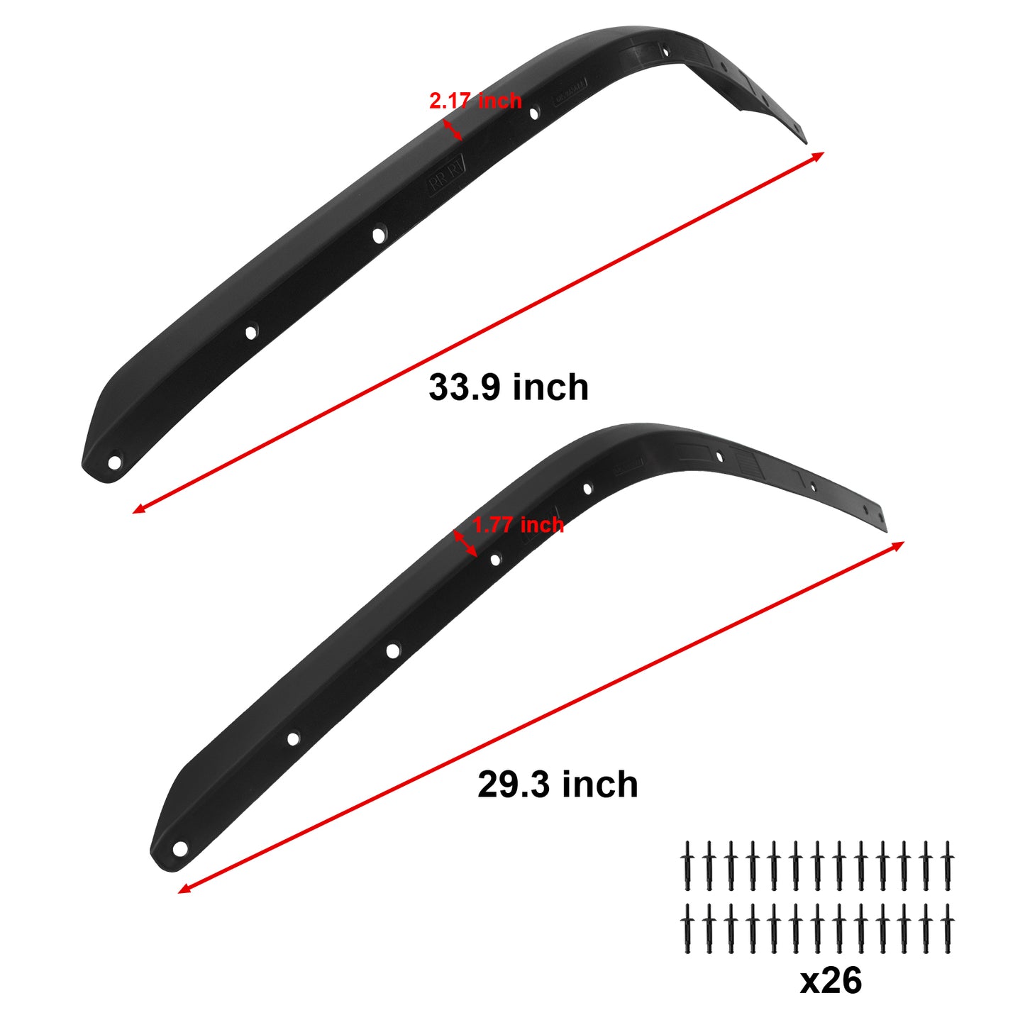 ETL INDUSTRIES 4XE Fender Flare Extensions 2018-2023 – Front & Rear Set for Willys Rubicon X