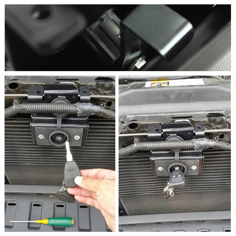 ETL INDUSTRIES Hidden Hood Lock Kit Solid Steel for 2007-2017 Jeep Wrangler JK JKU Unlimited 2/4 Door Anti-Theft Hood Catch Latches Locking with 2 Keys