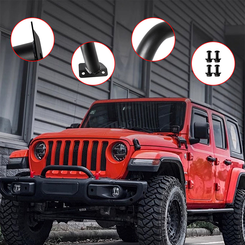 ETL INDUSTRIES Front Steel Brush Guard Fits 2019-2023 for Jeep Gladiator JT & 2018-2023 for Jeep Wrangler JL JLU Rubicon Bumper Steel Bar Grille Brush Guard