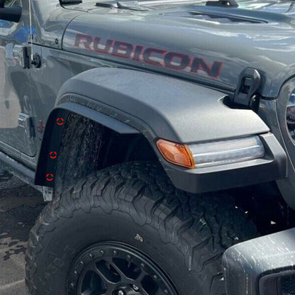 ETL INDUSTRIES Front & Rear Fender Flares Extensions Set Fits 2018-2024 for Jeep Wrangler JL JLU Unlimited Rubicon 2/4 Doors Wheel Fender Liner (Fit High Clearance Fender Flares)