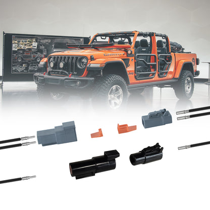 Deutsch DTP DTHD Connector Kit – 1 2 4 Pin, 12-16AWG Solid Pins, Waterproof, with Removal Tool (102 Pcs)