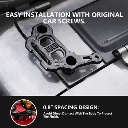 ETL INDUSTRIES Dual Light Hood Mounting Brackets, A-Pillar LED Fog Ditch Light Pod Brackets for 2018-2024 Jeep Wrangler JL JLU Gladiator JT