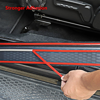 ETL INDUSTRIES Door Sill Guards Kit, Door Entry Protector Replacement Accessories Compatible with 2018-2024 Jeep Wrangler JL JLU Gladiator JT 4 Door