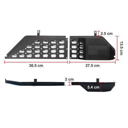 ETL INDUSTRIES Metal Front Door Storage Pockets For 2018-2024 Jeep Wrangler JL JLU 4XE & 2020-2024 Gladiator JT, Door Side Insert Organizer Tray Box (Not for Power Seats)