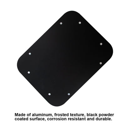 ETL INDUSTRIES Aluminum Spare Tire Carrier Delete Filler Plate Flat Tailgate Vent Cover & Tailgate Frame Rubber Plug with Bolts Fits 2007-2017 for Jeep Wrangler JK & JKU