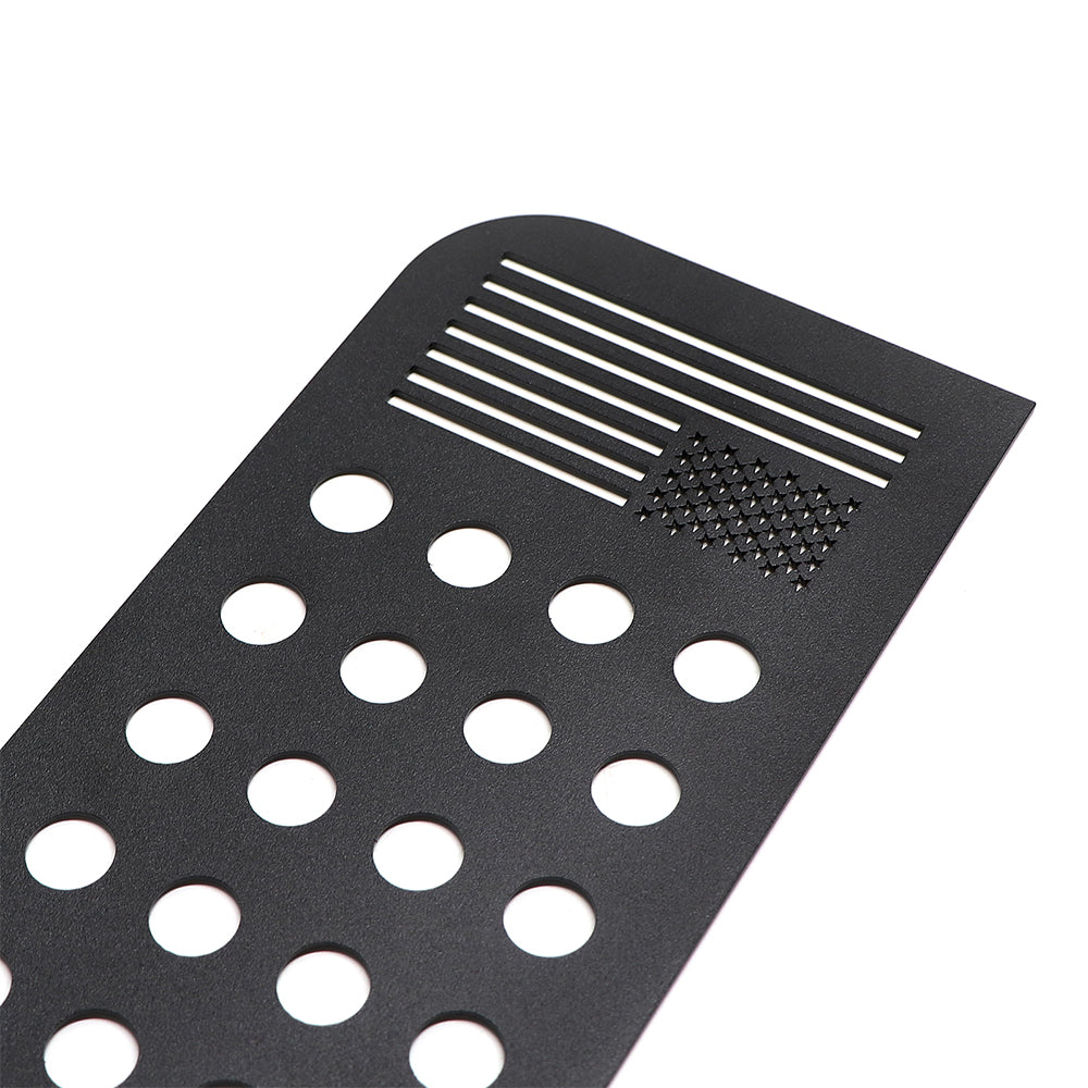 ETL INDUSTRIES Window Decals Aluminum Alloy Rear Door Glass Panel Cover for 2007-2017 Jeep Wrangler JK JKU (American Flag)