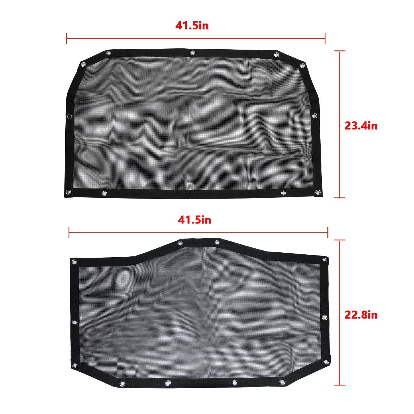 ETL INDUSTRIES Mesh Sunshade Bikini Top for Jeep Wrangler 2018-2024 JL Unlimited 4 Door Soft Top Cover UV Sun Protection Sun Shade Roof, Front & Rear (JL (Front & Rear))