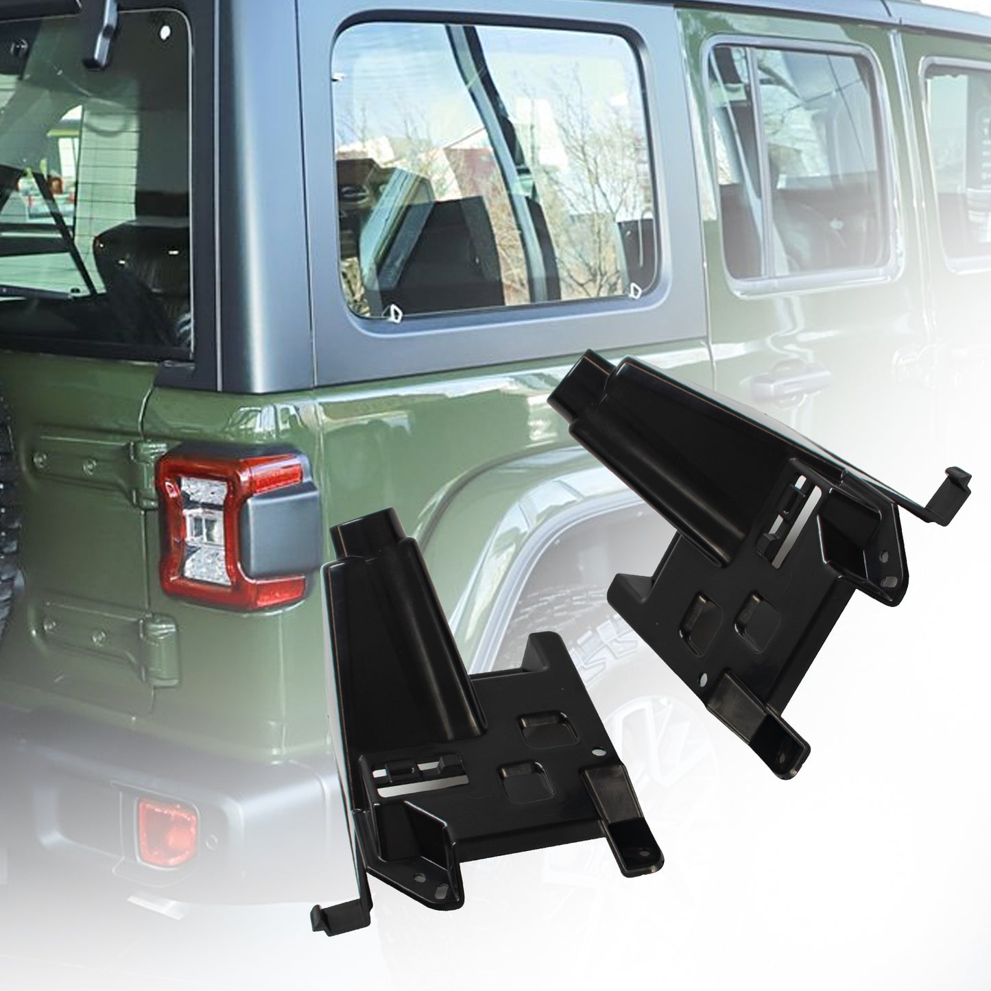 ETL INDUSTRIES Tail Light Brackets Rear Light Mount Kits Tail Lamp Holder for Jeep Wrangler JL 2018-2024