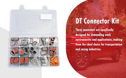 238PCS Deutsch DT Connector Waterproofing Kit – 2-12 Pin, 82 Pairs Size 16 Solid Contacts (ST6317)