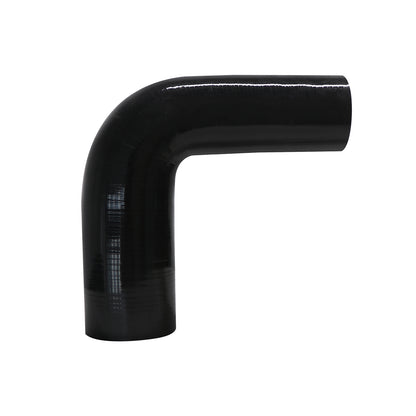ETL INDUSTRIES ID 3IH to 4IH, Leg Length 8IH (203mm) 90 Degree Reducer Silicone Hose, 4-Ply Reinforced Universal Silicone Radiator Elbow Coupler for Intake/Turbo/Intercooler Pipe