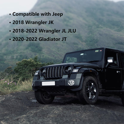 ETL INDUSTRIES Wrangler Sun Visor Replacement Repair Kit Aluminum Alloy Visor Mounting Clips for Jeep Wrangler JK JKU JL JLU Gladiator JT