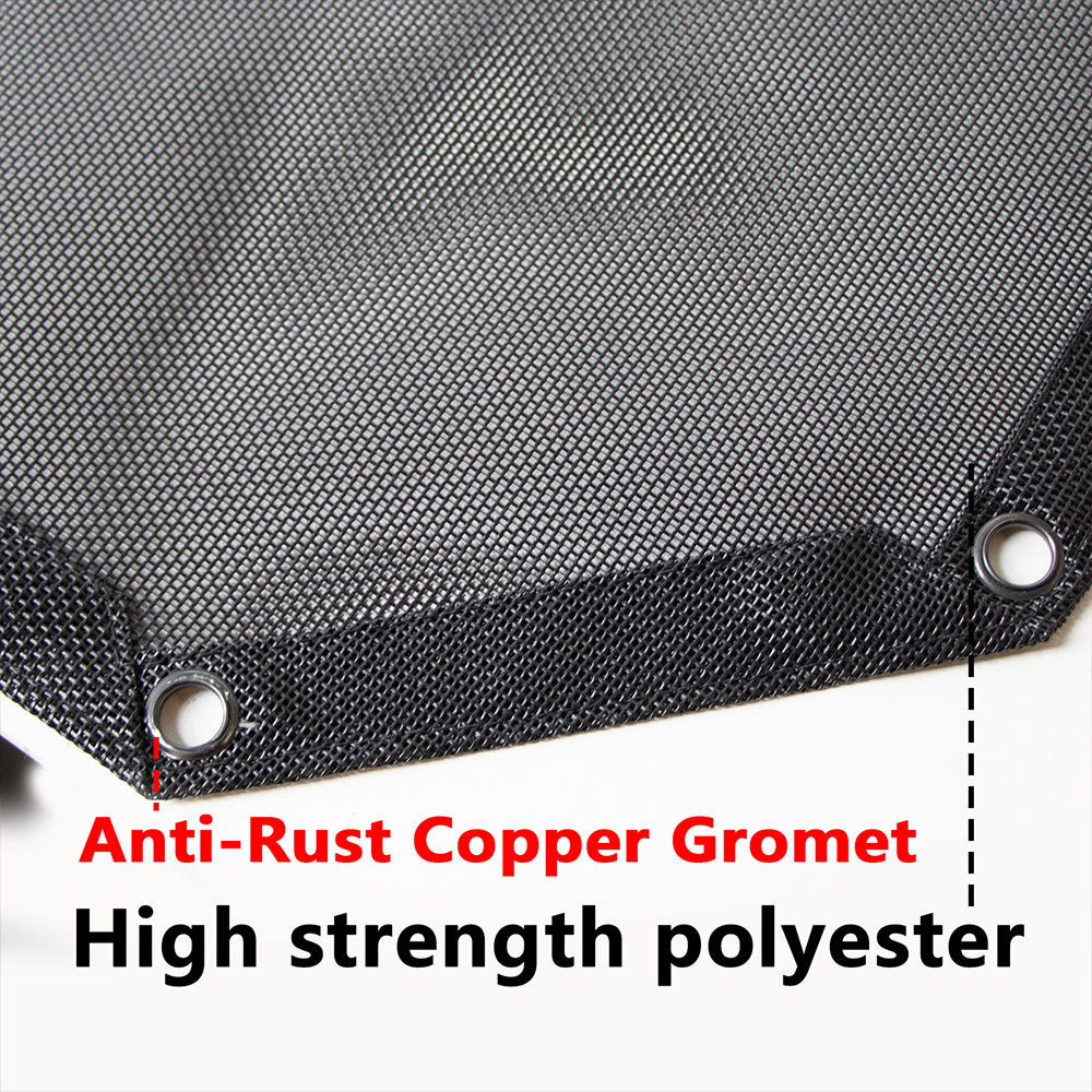 ETL INDUSTRIES Mesh Sunshade Bikini Top for Jeep Wrangler JK Unlimited 2007-2018 4 Door Soft Top Cover UV Sun Protection Sun Shade Roof, Front & Rear