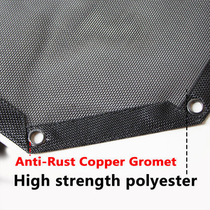 ETL INDUSTRIES Mesh Sunshade Bikini Top for Jeep Wrangler JK Unlimited 2007-2018 4 Door Soft Top Cover UV Sun Protection Sun Shade Roof, Front & Rear