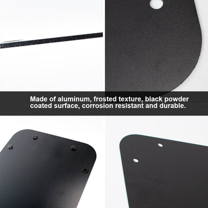 ETL INDUSTRIES Aluminum Spare Tire Carrier Delete Filler Plate Flat Tailgate Vent Cover & Tailgate Frame Rubber Plug with Bolts Fits 2007-2017 for Jeep Wrangler JK & JKU