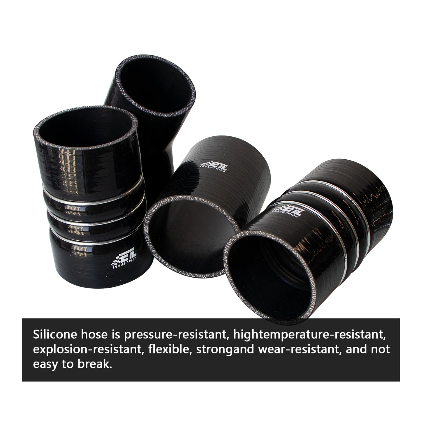 ETL INDUSTRIES Intercooler Hose & Clamps Kit Fits 2003-2007 for Ford F250 F350 F450 F550 Turbo Charge Intercooler Hose CAC Boots Clamps Kit for Ford 6.0L Powerstroke Diesel