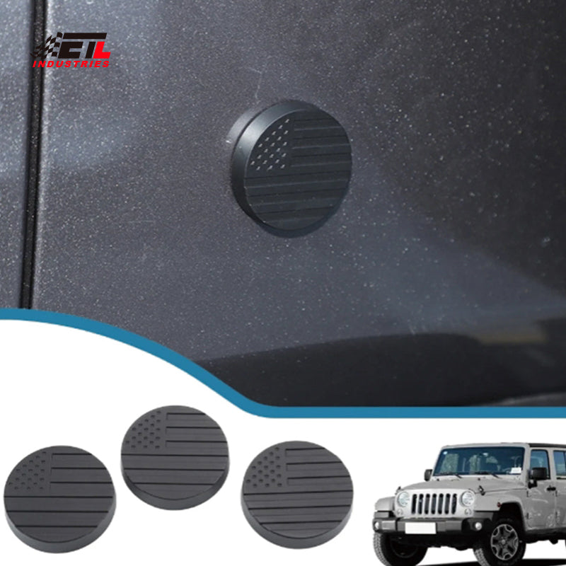 ETL INDUSTRIES Keyhole Covers Door Lock Protection for Jeep Wrangler TJ JK JL Gladiator JT 1997-2024 Exterior Accessories