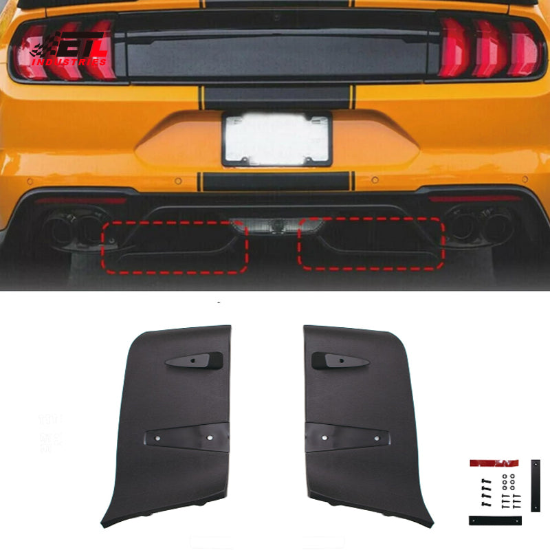 ETL INDUSTRIES Rear Bumper Diffuser Valance Aero Foil Kit for 2018+ Ford Mustang GT Accessories