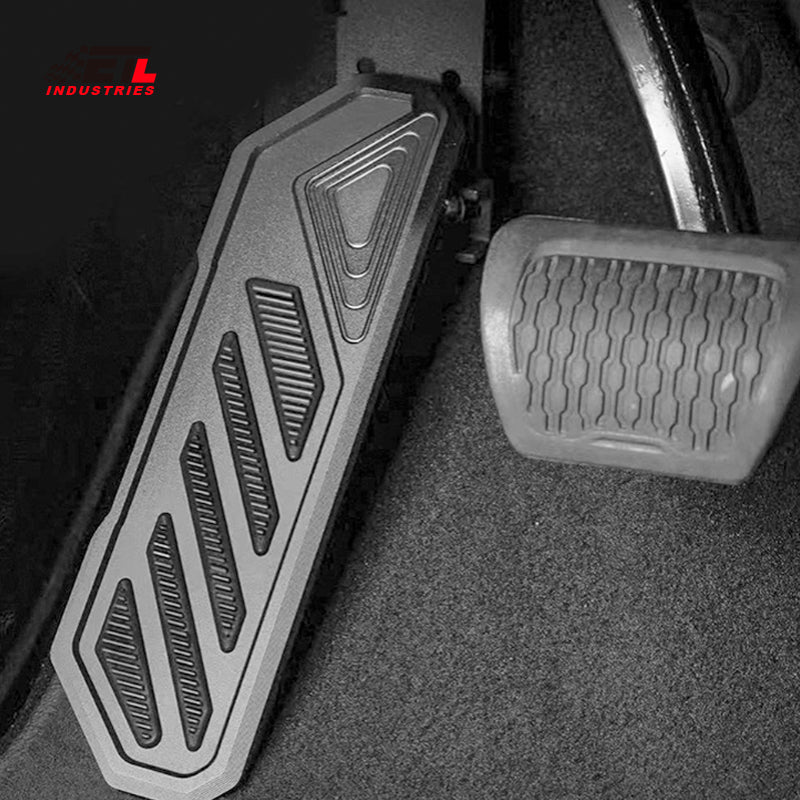 ETL INDUSTRIES Dead Pedal Left Foot Rest Pad for Jeep Wrangler 2007-2024 JK JL JLU 4xe Gladiator JT Driver Side Kick Panel Pads Cover Aluminum Anti-Slip Adjustable Pedals