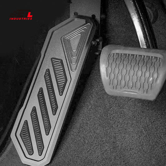 ETL INDUSTRIES Dead Pedal Left Foot Rest Pad for Jeep Wrangler 2007-2024 JK JL JLU 4xe Gladiator JT Driver Side Kick Panel Pads Cover Aluminum Anti-Slip Adjustable Pedals