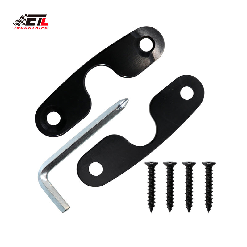 ETL INDUSTRIES Wrangler Sun Visor Replacement Repair Kit Aluminum Alloy Visor Mounting Clips for Jeep Wrangler JK JKU JL JLU Gladiator JT