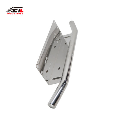 ETL INDUSTRIES Front License Plate Light Bar Mount Bracket Stainless Steel LED Lighting Bar Holder Universal Fit for Jeep Off-Road (Chrome)