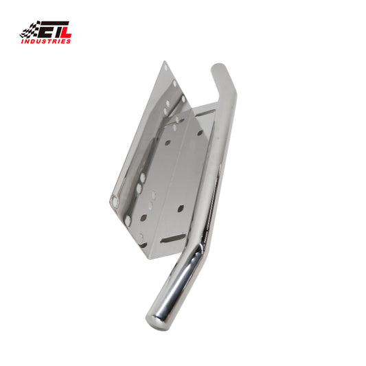 ETL INDUSTRIES Front License Plate Light Bar Mount Bracket Stainless Steel LED Lighting Bar Holder Universal Fit for Jeep Off-Road (Chrome)