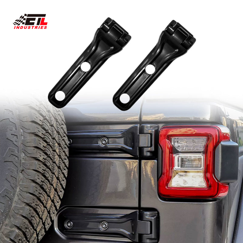 ETL INDUSTRIES Tailgate Hinge Cover Rear Door Trim Spare Tire Bracket Decoration for 2018-2023 Jeep Wrangler JL JLU Sports Freedom Sahara Rubicon 2-Door/4-Door