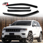 ETL INDUSTRIES in-Channel Side Window Visors Deflectors Rain Guards for Jeep Grand Cherokee 2011 2012 2013 2014 2015 2016 2017 2018 - Wind Guards, Vent Visors, Window Deflectors - 4Pcs