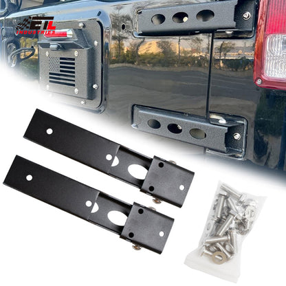 ETL INDUSTRIES Tailgate Hinge Set Steel Reinforced Heavy Duty Rear Door Hinges Tail Gate Hinge Cover Bracket Fits 2007-2018 for Jeep Wrangler JK JKU Unlimited 2/4 Door