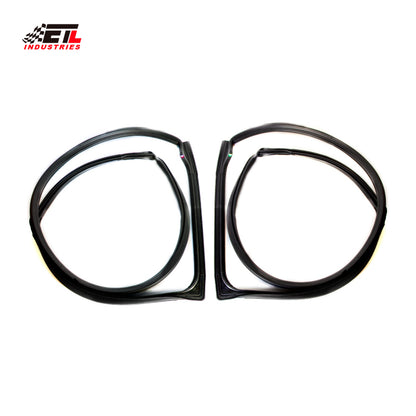 ETL INDUSTRIES 2PCS Left Driver and Right Passenger Side Door Felt Gasket Trim Seal Weather Strip Kit Fits 2007-2018 for Jeep Wrangler JK Door Seal Replaces 55395274AW 55395275AW 12303.21 12303.22
