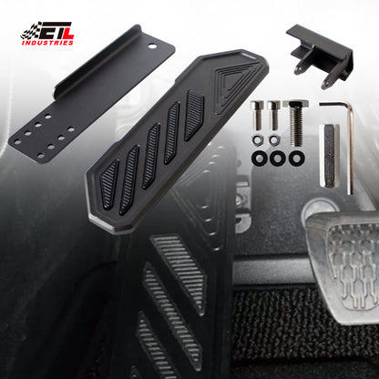ETL INDUSTRIES Dead Pedal Left Foot Rest Pad for Jeep Wrangler JL JLU/Gladiator JT 2018 2019 2020 2021 2022 2023 2024 Driver Side Kick Panel Pads Cover Aluminum Anti-Slip Adjustable Pedals