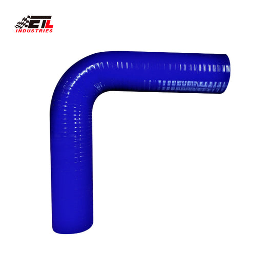 ETL INDUSTRIES 4IH ID, 8IH Leg Length 90 Degree Elbow Silicone Coupler Hose, 4-Ply Reinforced Universal Silicone Pipe Hose Turbo Intake Tube Intercooler Piping Blue