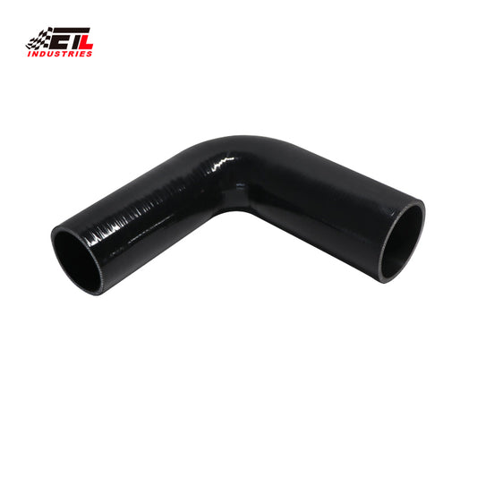 ETL INDUSTRIES ID 2IH to 2.5IH, Leg Length 7.5IH (190mm) 90 Degree Reducer Silicone Hose, 4-Ply Reinforced Universal Silicone Radiator Elbow Coupler for Intake/Turbo/Intercooler Pipe