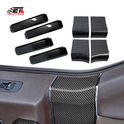 ETL INDUSTRIES Interior Door Handle Cover Set with Door Panel Cover for Ford F150 2015-2020, 8 PCS